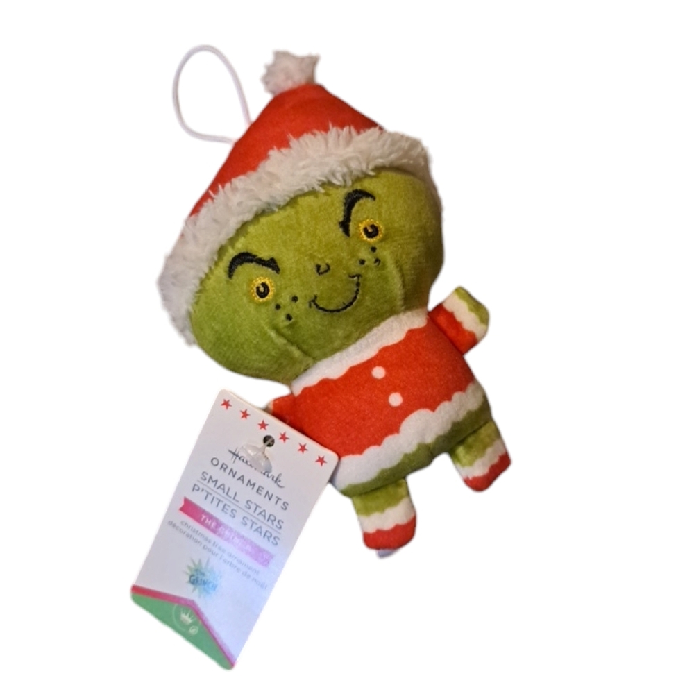 Hallmark Christmas Small Stars Petites Plush Dr Seuss GRINCH Ornament Holiday